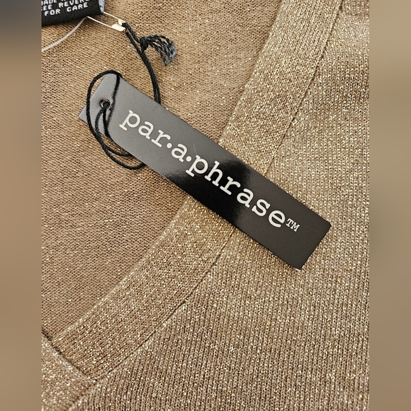 NWT - "Paraphrase" Gold Threaded Twinkle Jersey - Size 1X - Picture 8 of 11